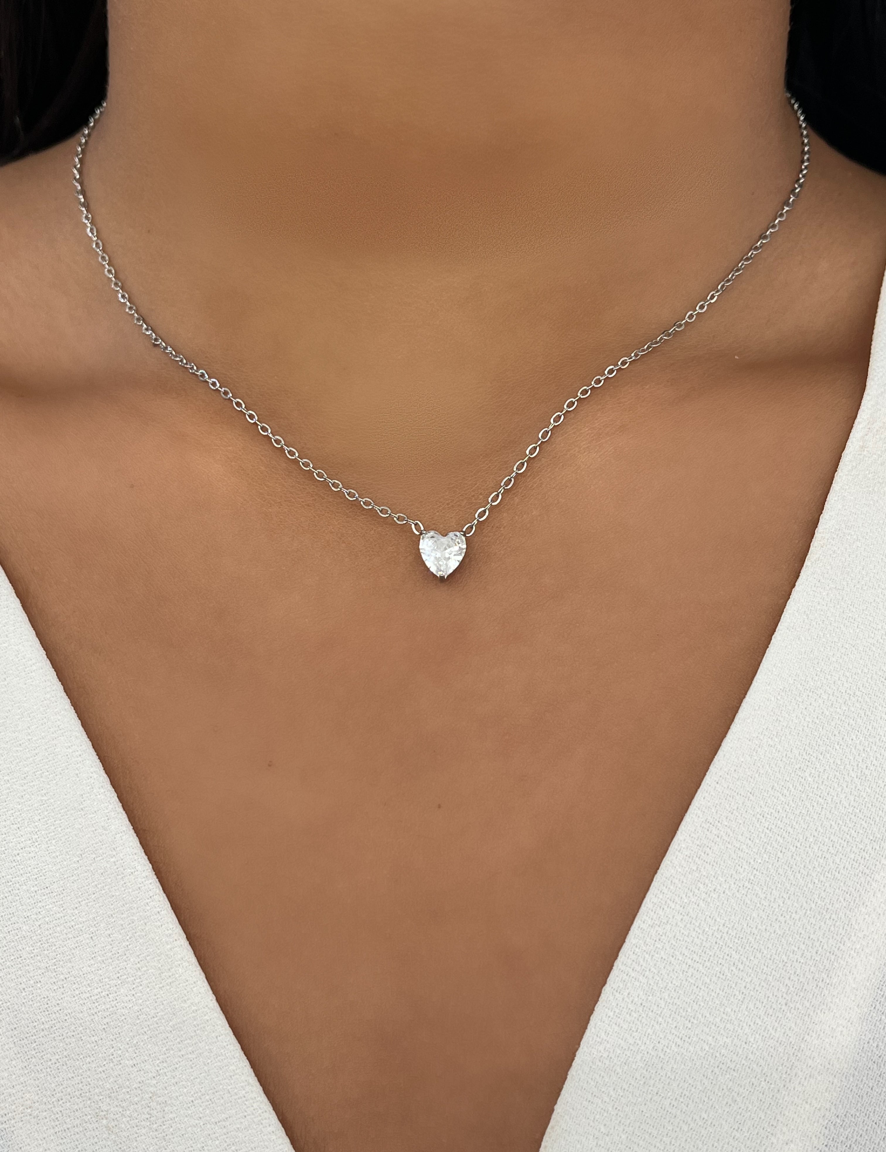 Collier Gracias argenté en acier inoxydable 316L résistant à l’eau