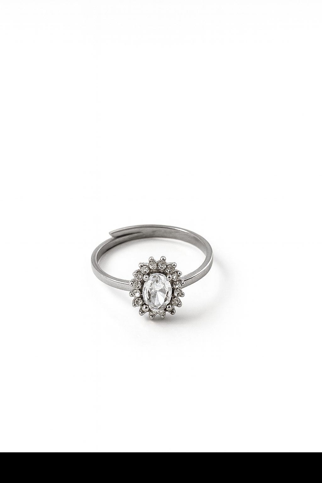 Bague Paola  argenté en acier inoxydable 316L Ordiajade, résistant à l’eau et hypoallergénique