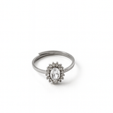 Bague Paola  argenté en acier inoxydable 316L Ordiajade, résistant à l’eau et hypoallergénique