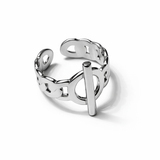 Bague Leween argentée design moderne Ordiajade