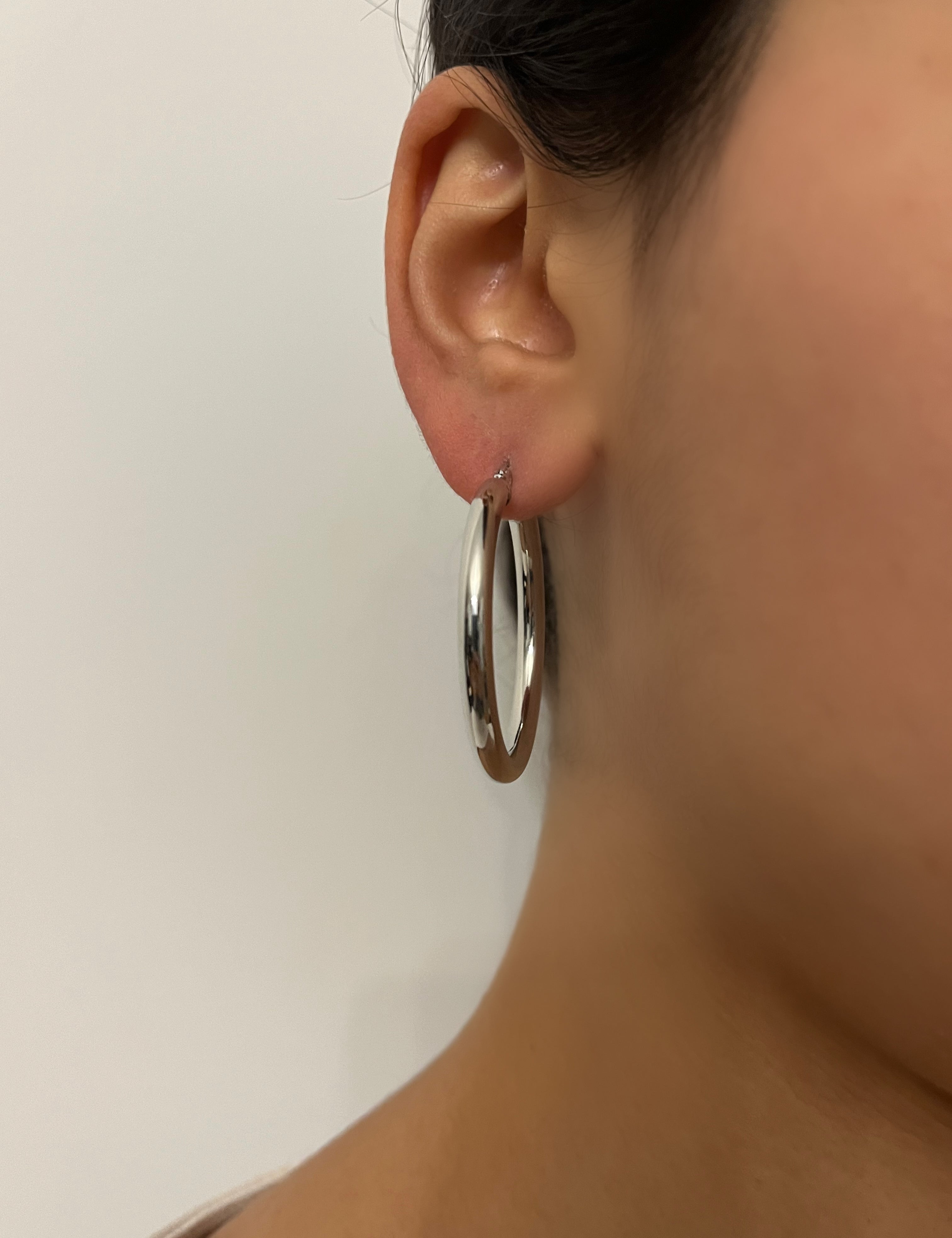 Boucle d’oreille Anella doré en acier inoxydable 316L Ordiajade, résistant à l’eau et hypoallergénique