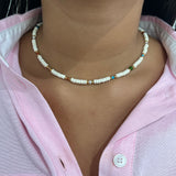 Surfer White Necklace