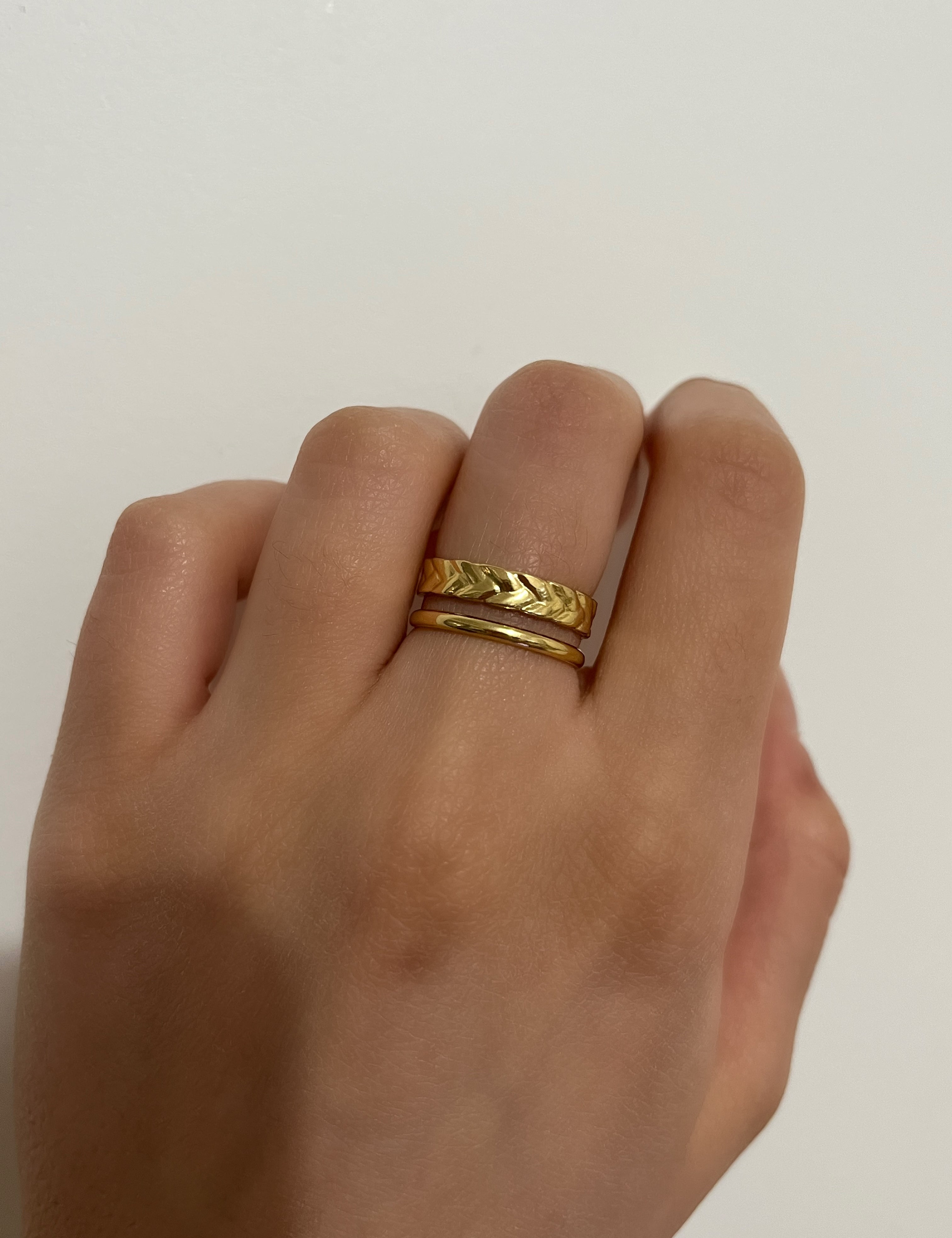 Bague Isis doré en acier inoxydable 316L Ordiajade, résistant à l’eau et hypoallergénique
