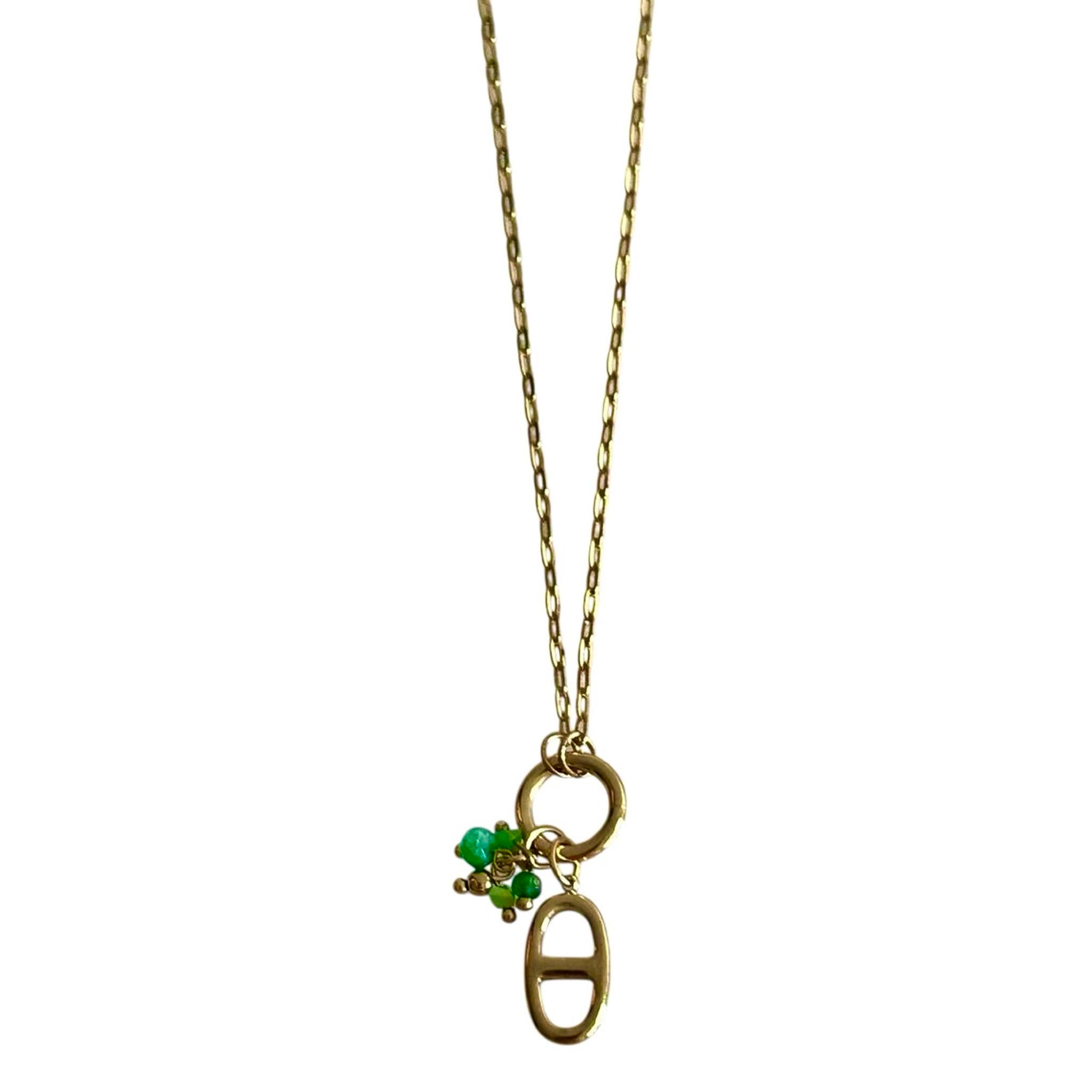  Collier Avelia doré en acier inoxydable 316L Ordiajade, résistant à l’eau et hypoallergénique