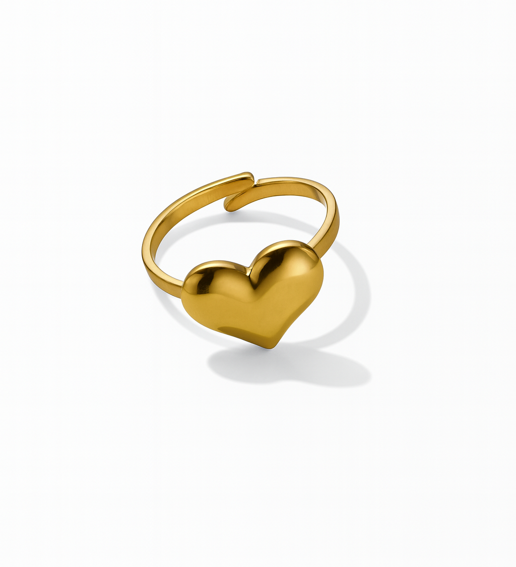 Bracelet Cœur  doré en acier inoxydable 316L Ordiajade, waterproof et hypoallergénique
