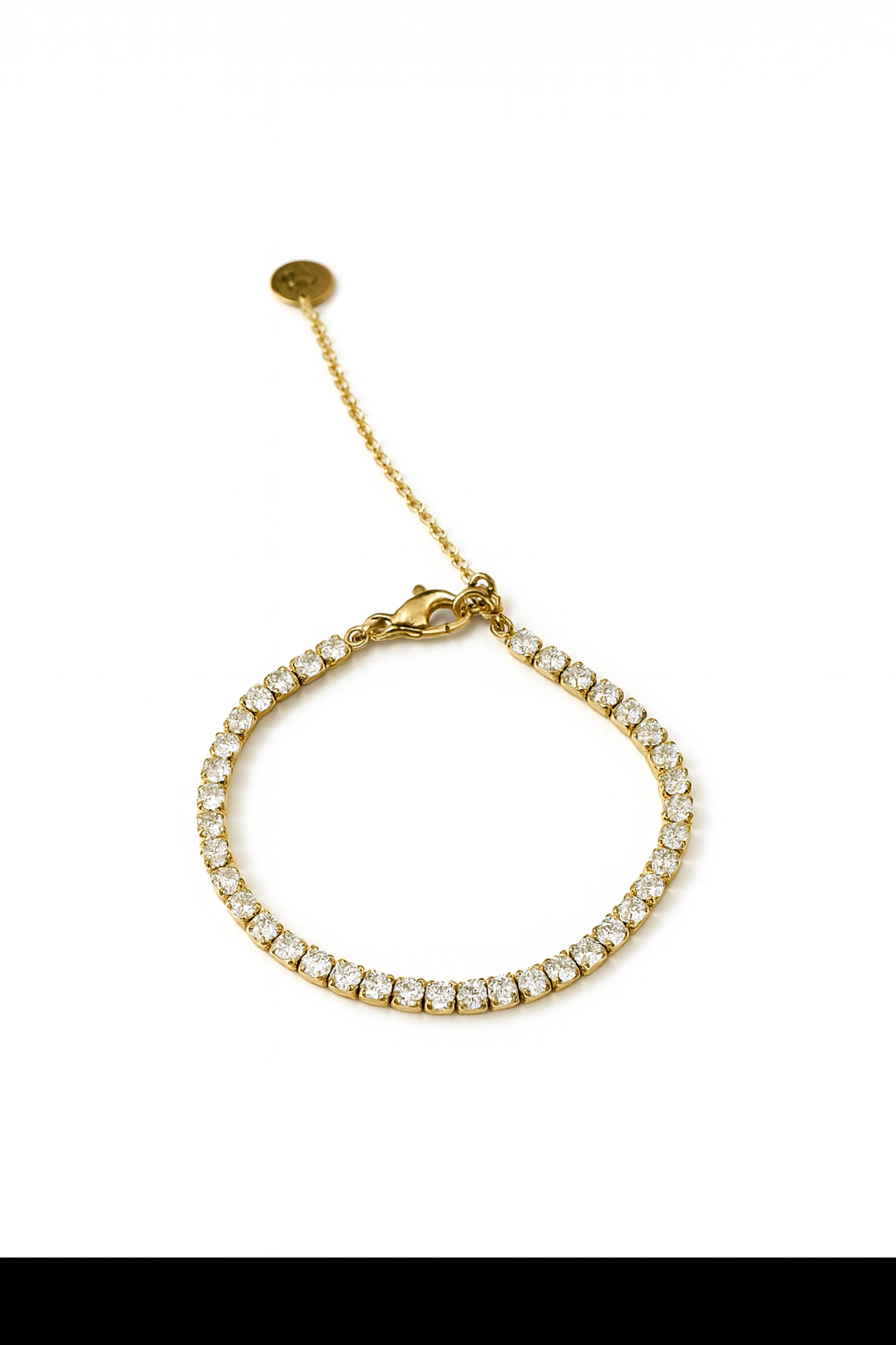 Bracelet Shiny doré en acier inoxydable avec zircons – bijoux élégants Ordiajade
