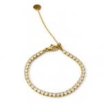 Bracelet Shiny doré en acier inoxydable avec zircons – bijoux élégants Ordiajade
