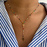 Collier Croix multicolore !
