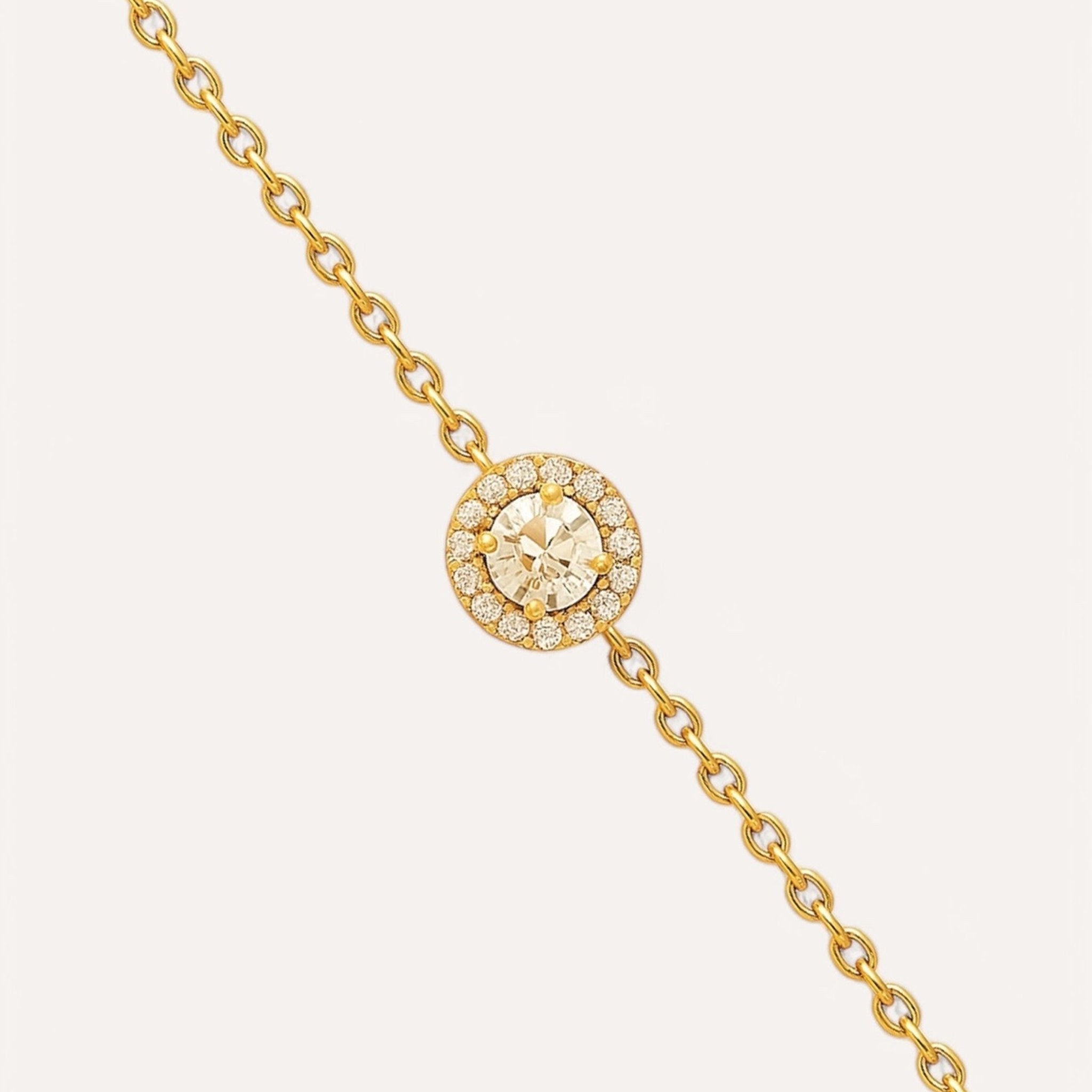 Bracelet Nalia  doré en acier inoxydable 316L Ordiajade, waterproof et hypoallergénique
