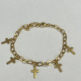 Pulsera cruzada Chandix (disponible en oro o plata)