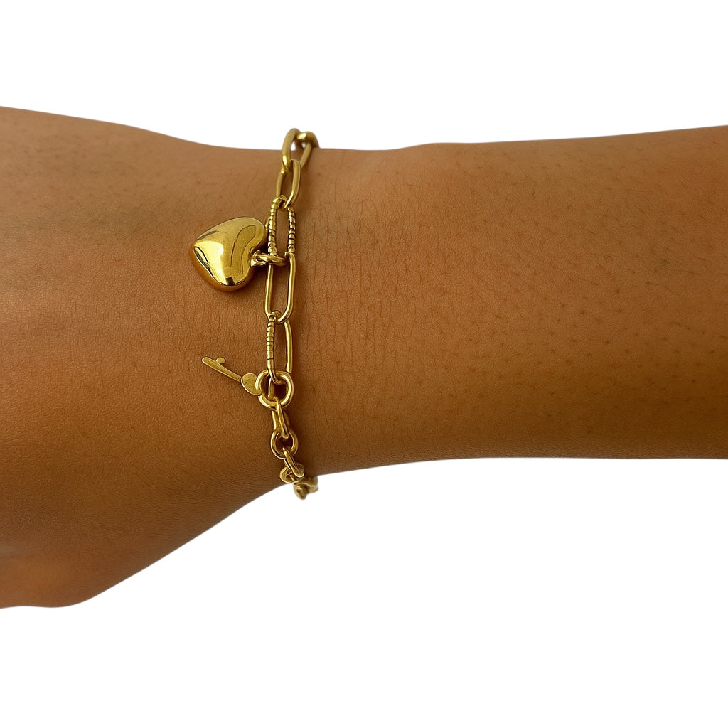 Bracelet Precious doré en acier inoxydable 316L Ordiajade, résistant à l’eau et hypoallergénique