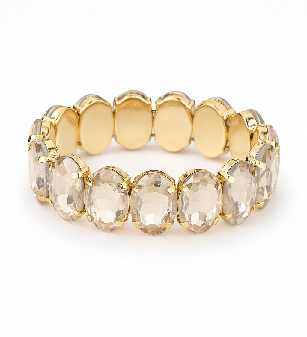 Bracelet  Champagne doré en acier inoxydable 316L Ordiajade, waterproof et hypoallergénique
