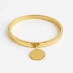 Bracelet Calla doré en acier inoxydable 316L Ordiajade, waterproof et hypoallergénique
