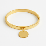 Bracelet Calla doré en acier inoxydable 316L Ordiajade, waterproof et hypoallergénique
