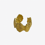 Bague  Coco  doré en acier inoxydable 316L Ordiajade, résistant à l’eau et hypoallergénique