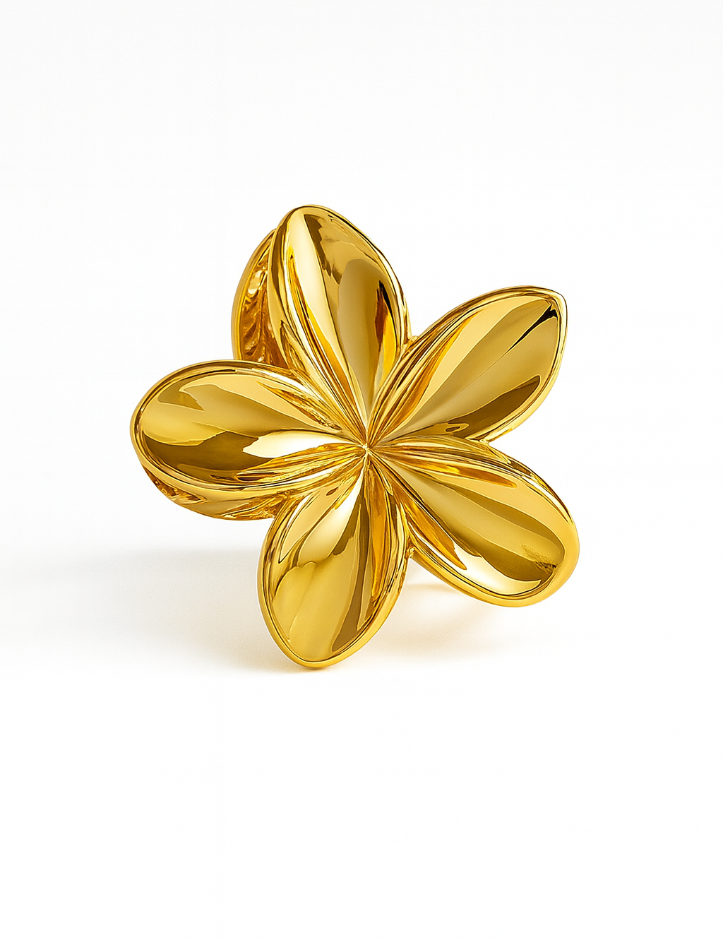 Barrette à cheveux doré forme  fleur 