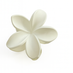 Barrette cheveux blanche forme fleur 