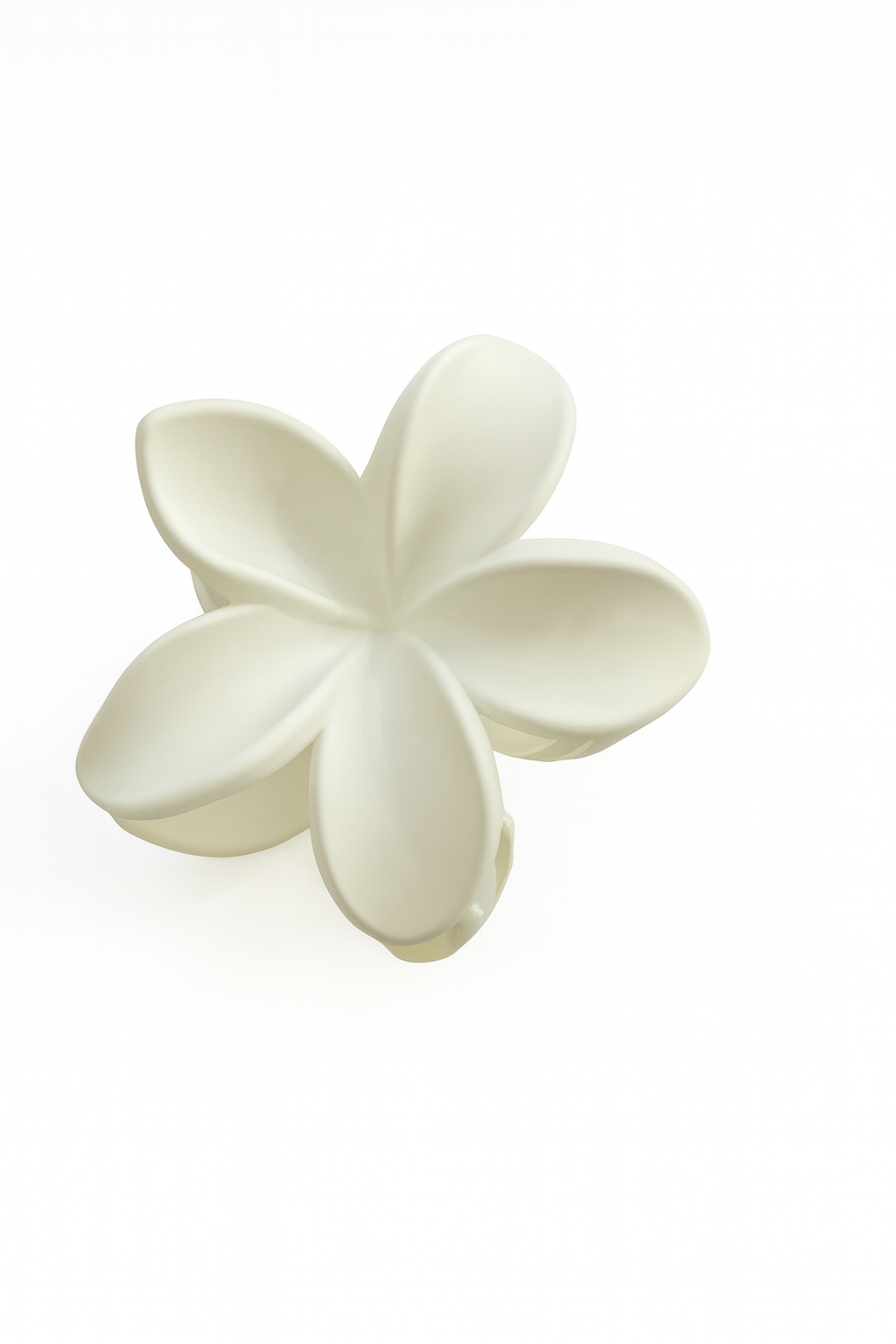 Barrette cheveux blanche forme fleur 