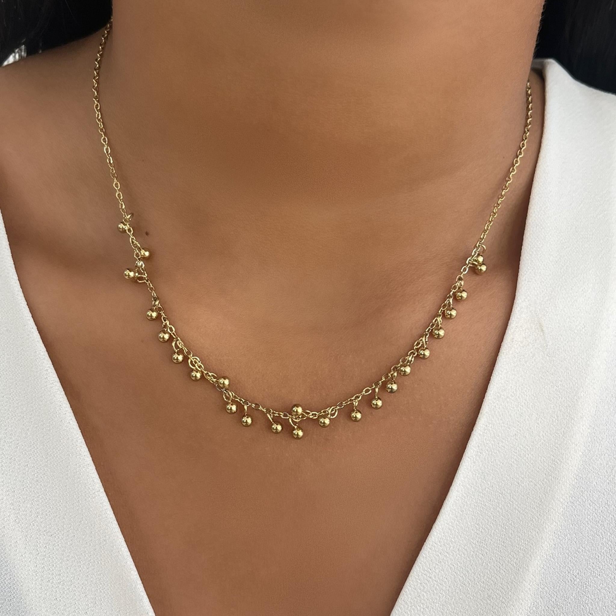 Collier Talia doré en acier inoxydable 316L résistant à l’eau