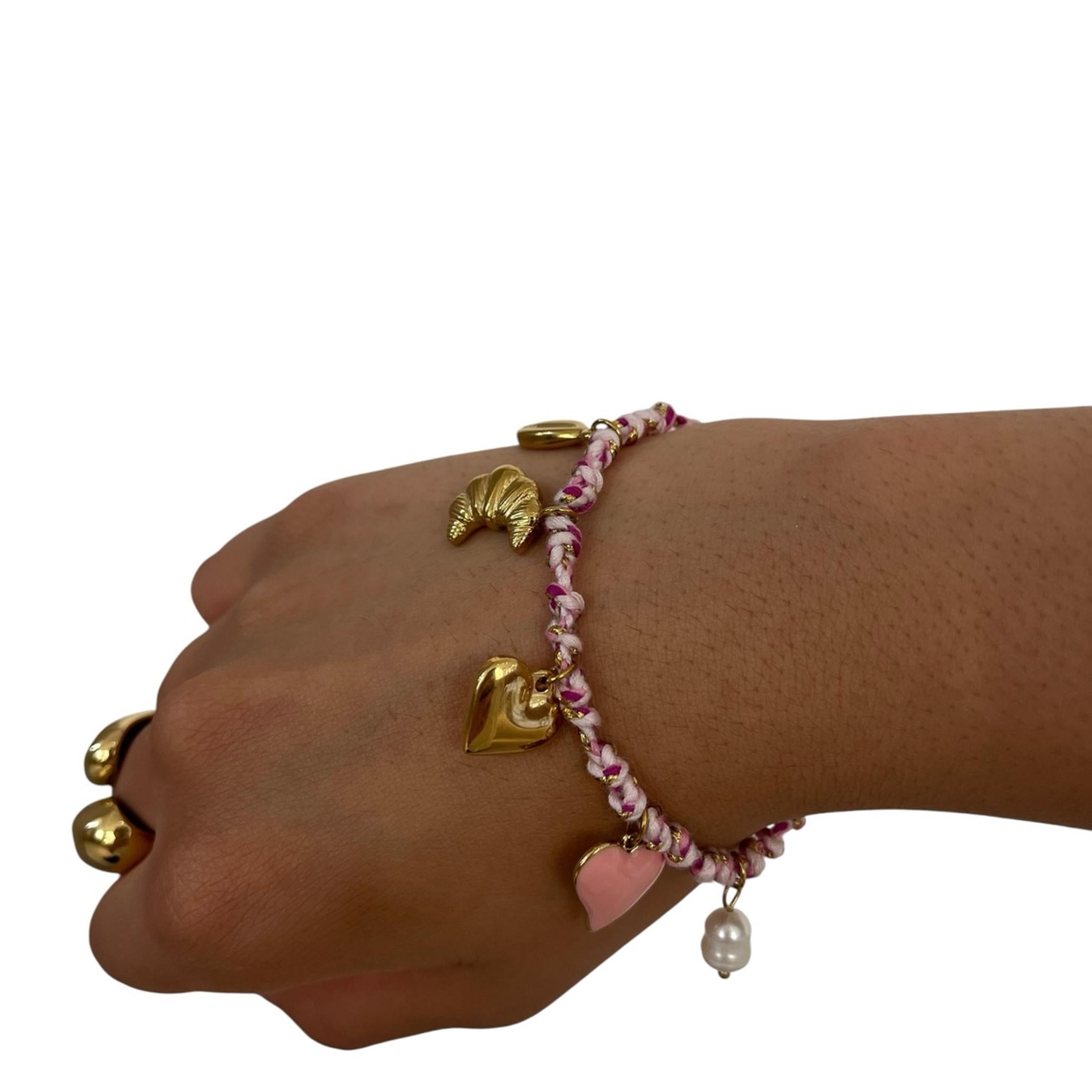 Bracelet Santana doré en acier inoxydable 316L Ordiajade, résistant à l’eau et hypoallergénique