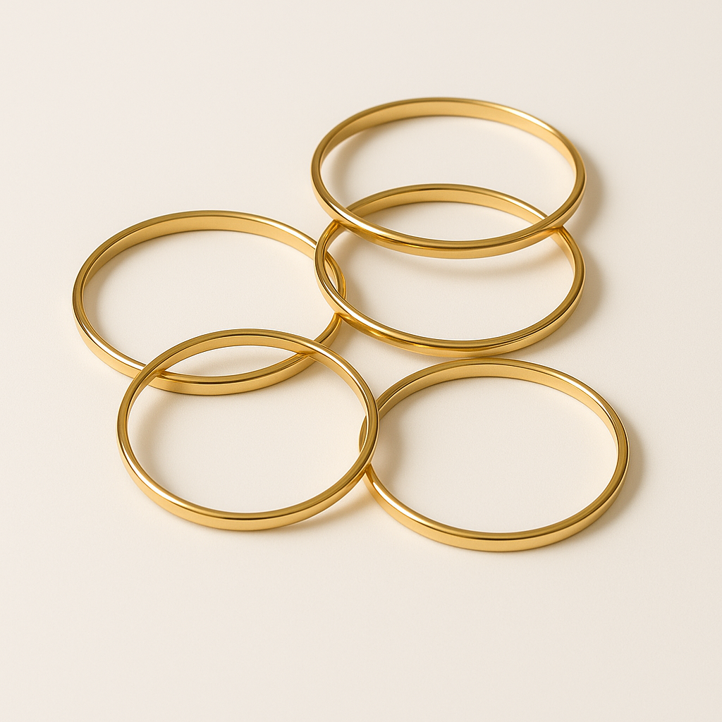 Bracelet Ordia doré en acier inoxydable 316L Ordiajade, waterproof et hypoallergénique
