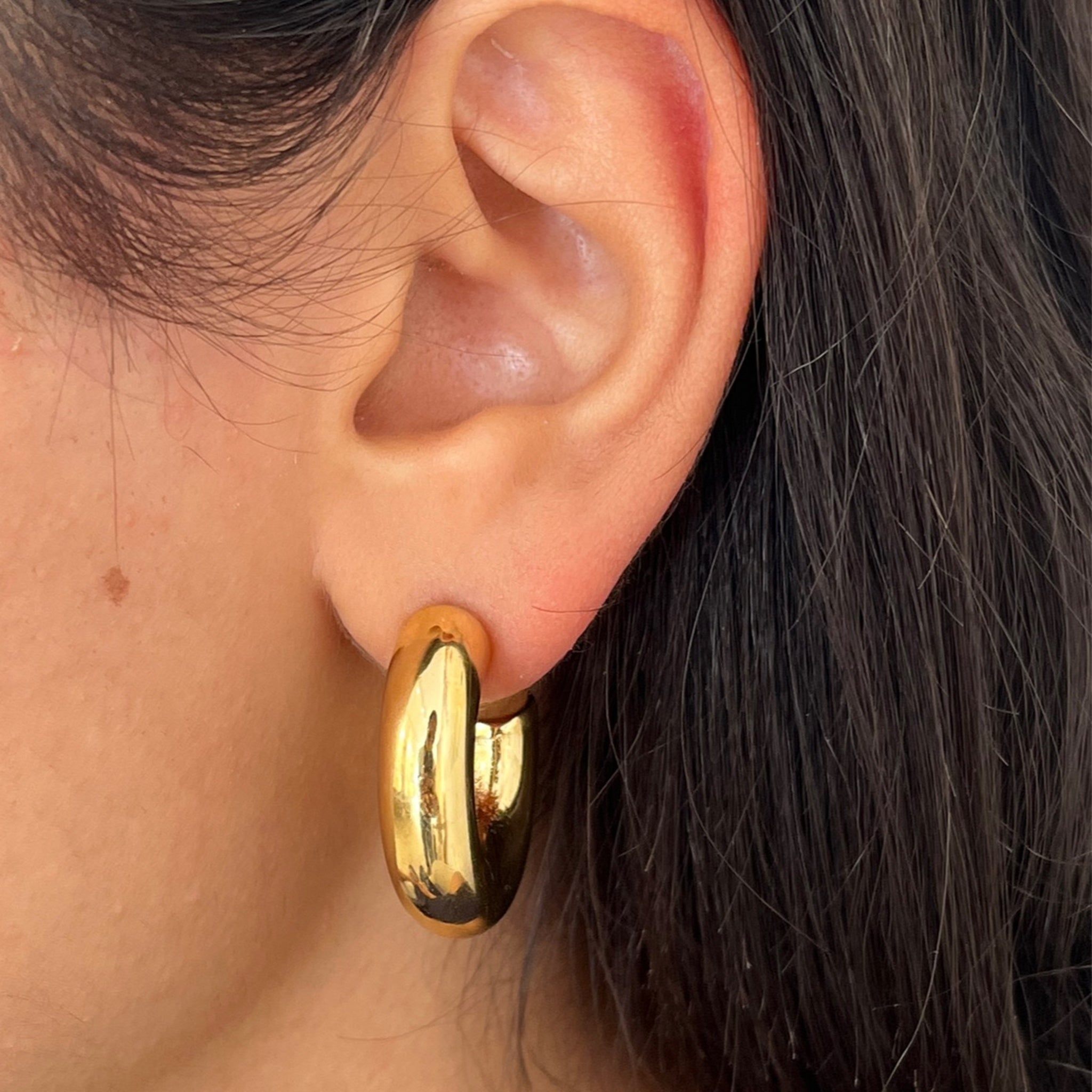 Boucle d’oreille Aurore  doré en acier inoxydable 316L résistant à l’eau