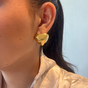 Boucle d’oreille Syra doré en acier inoxydable 316L Ordiajade, résistant à l’eau et hypoallergénique