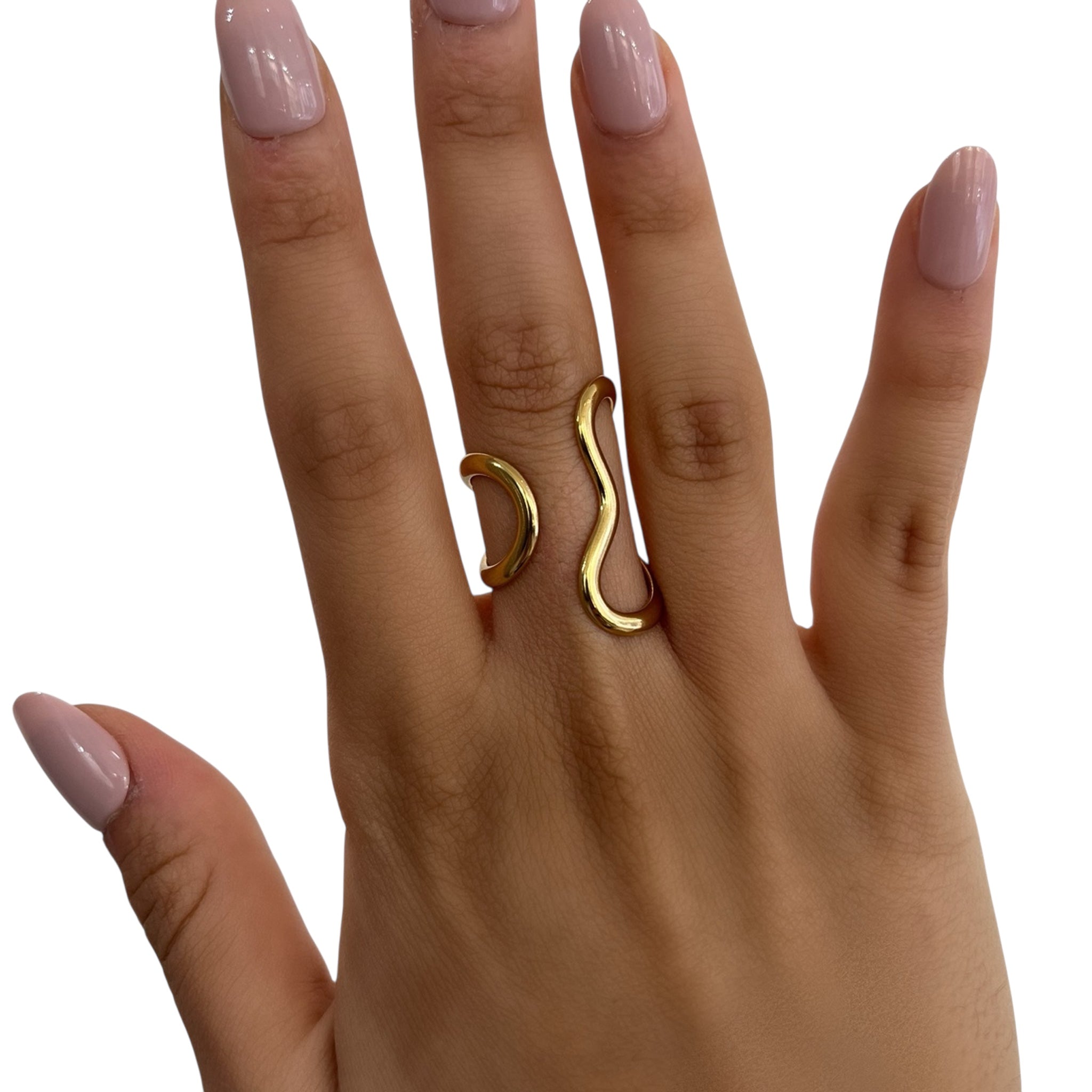 Bague Realistic doré en acier inoxydable 316L résistant à l’eau