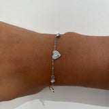 Pulsera Estrella Corazón (disponible en Oro o Plata)