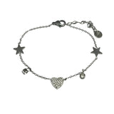 Pulsera Estrella Corazón (disponible en Oro o Plata)