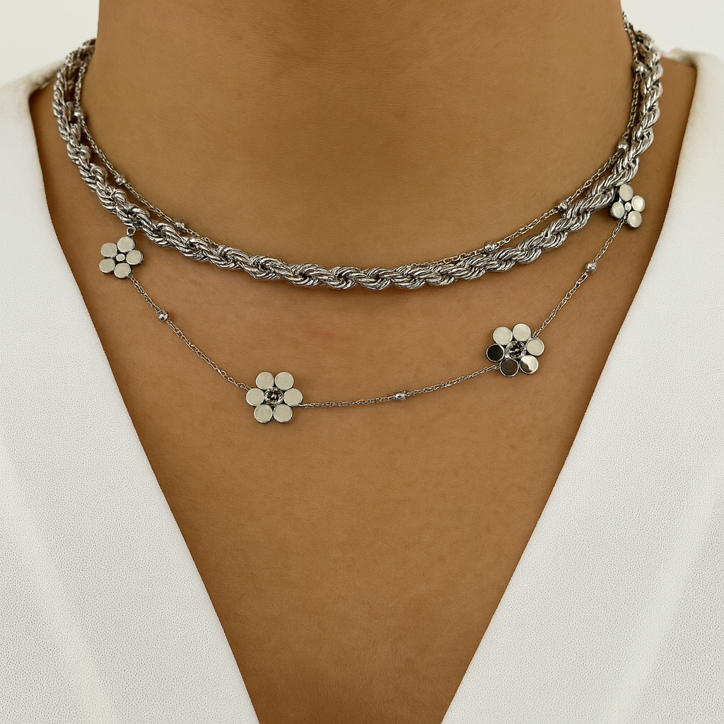 Collier May argent en acier inoxydable 316L Ordiajade, résistant à l’eau et hypoallergénique