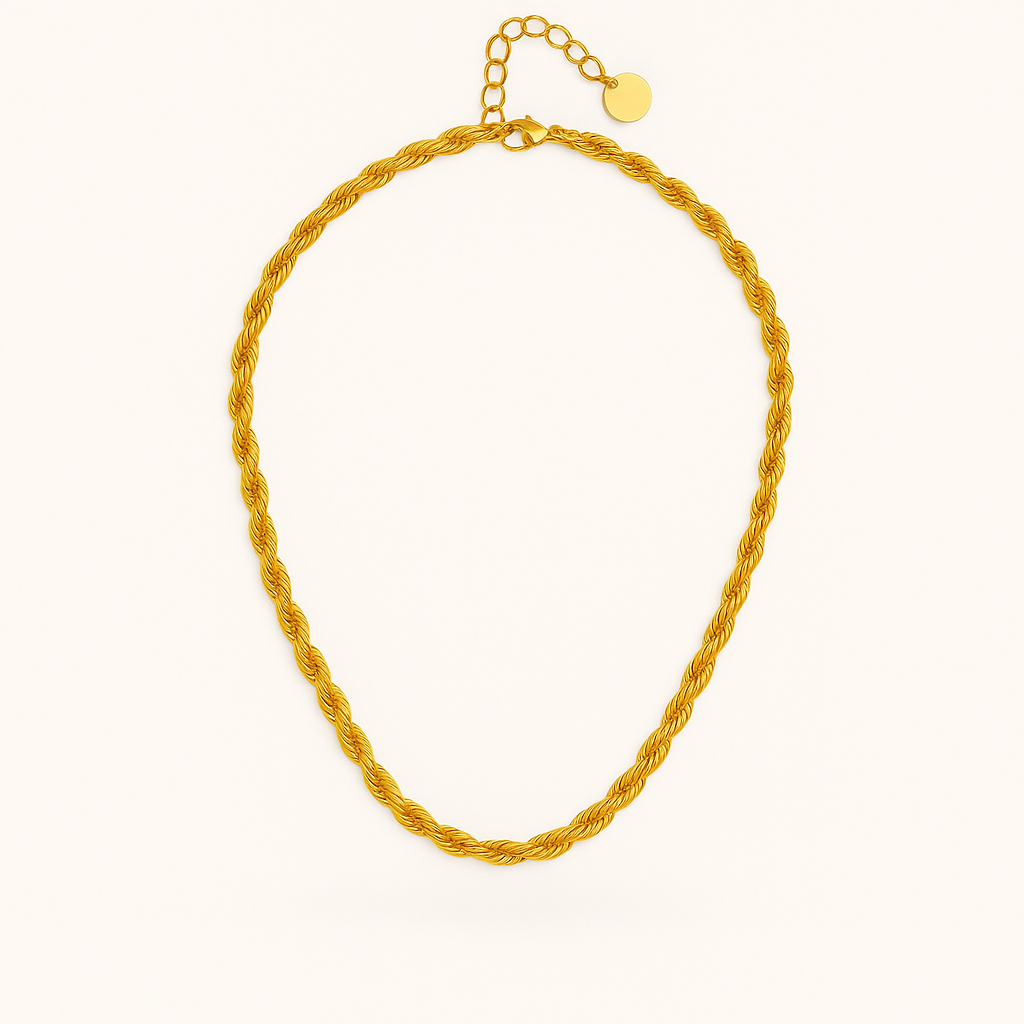Collier May doré en acier inoxydable 316L Ordiajade, résistant à l’eau et hypoallergénique