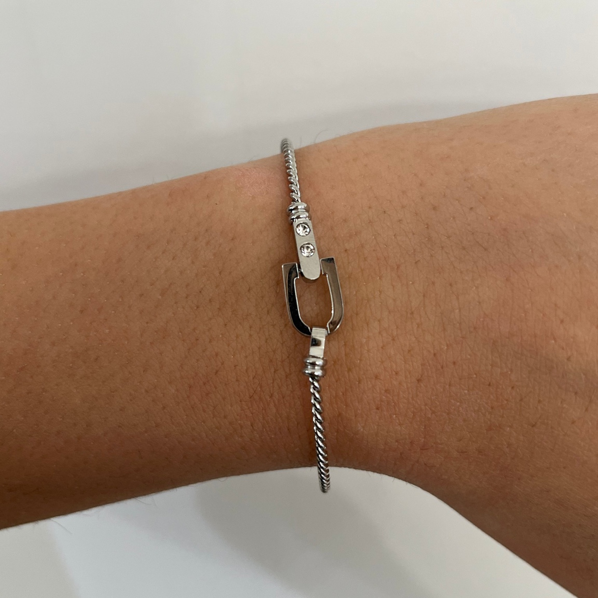 Bracelet Hachimara  argenté  en acier inoxydable 316L résistant à l’eau