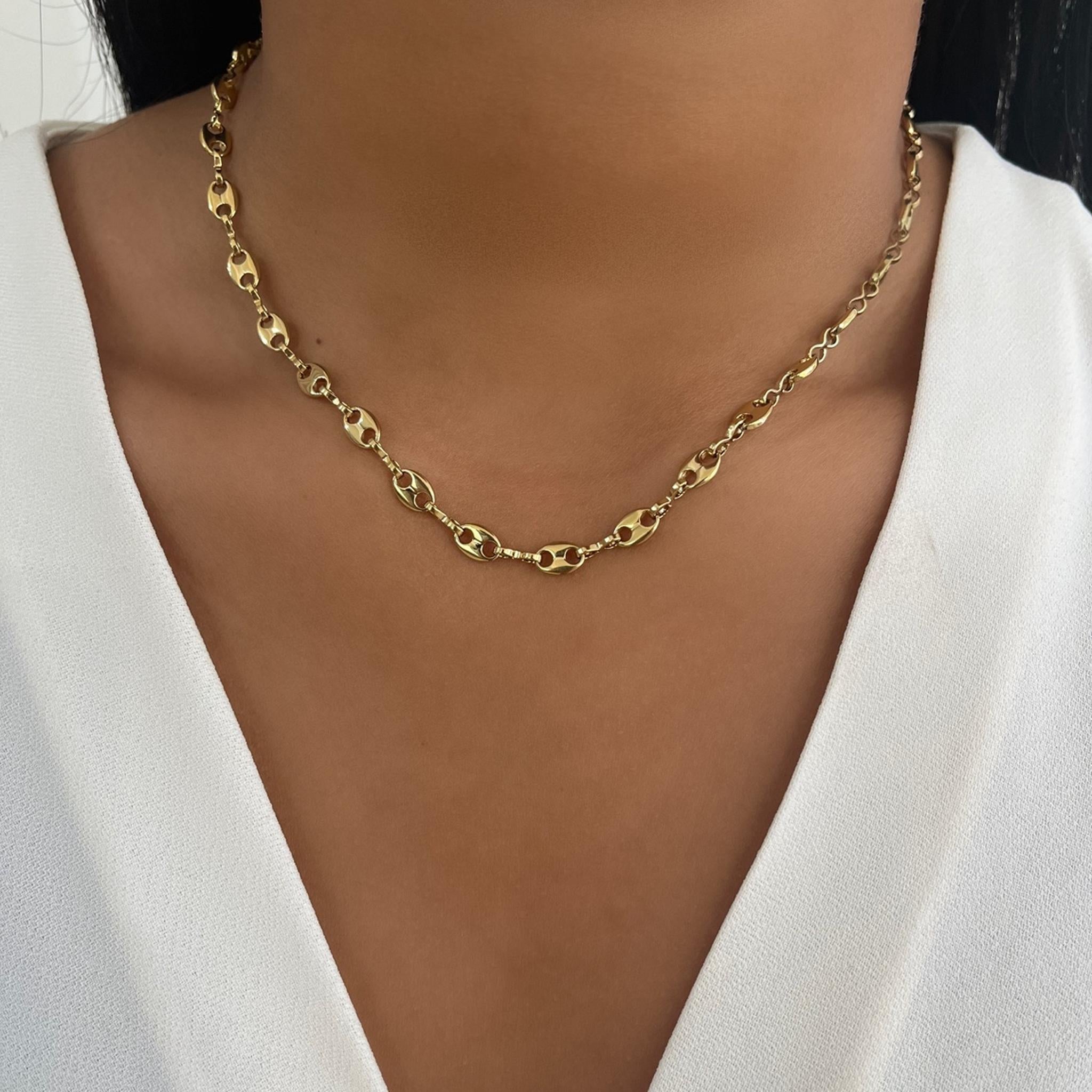 Collier Nicky doré en acier inoxydable 316L résistant à l’eau