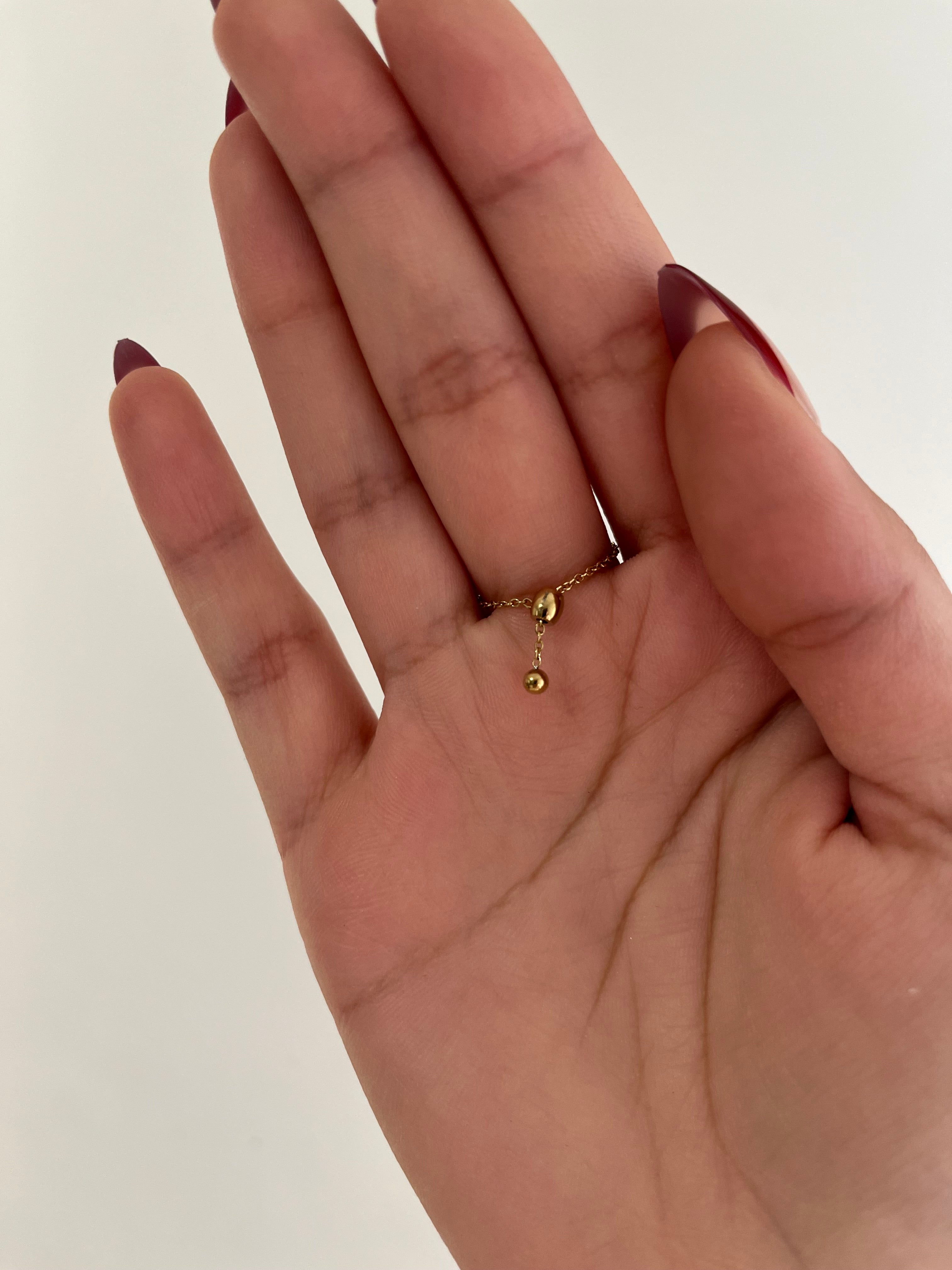 Bague Dana doré en acier inoxydable 316L Ordiajade, résistant à l’eau et hypoallergénique