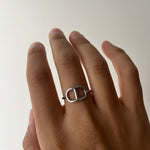 Bague Jun argenté en acier inoxydable 316L Ordiajade, résistant à l’eau et hypoallergénique