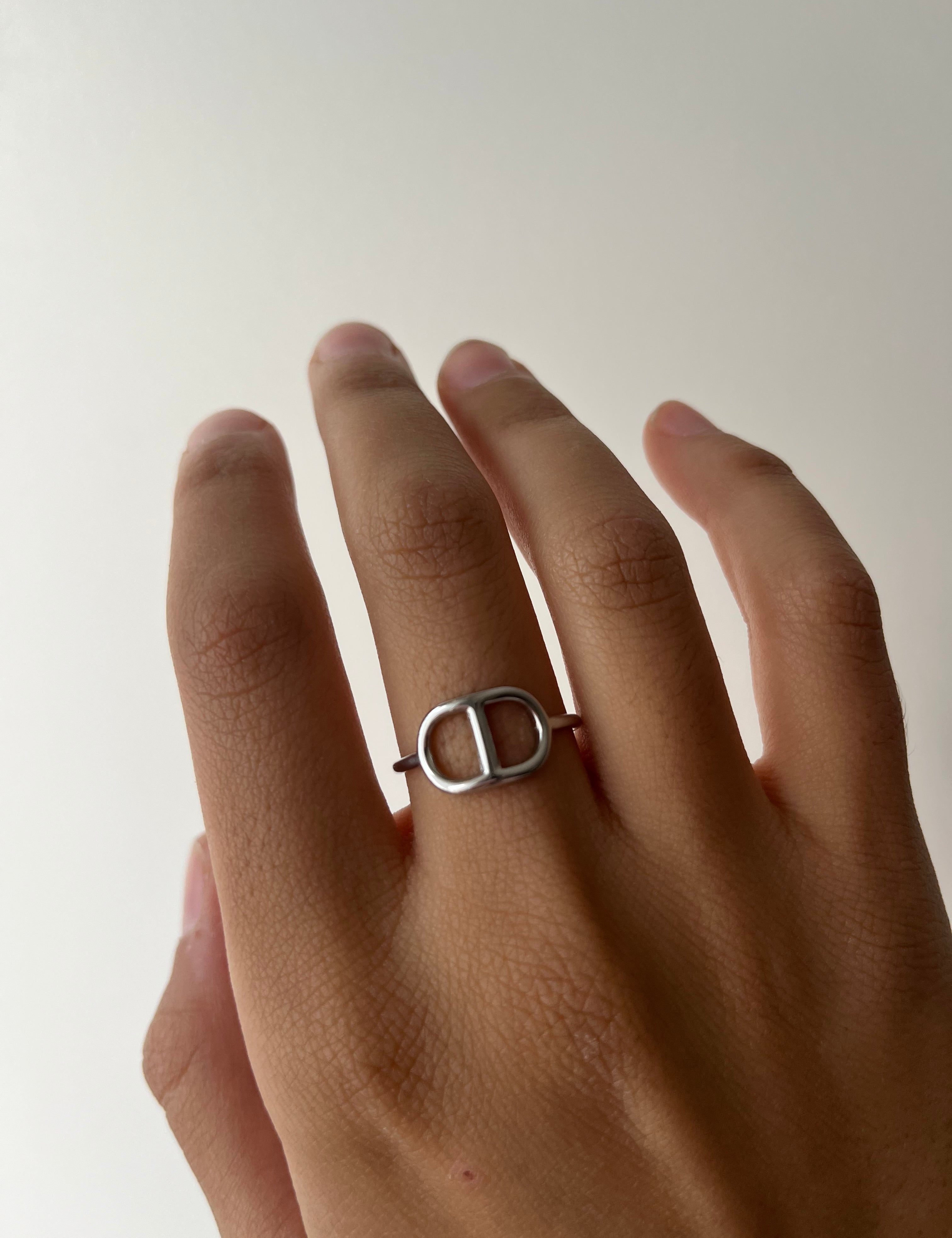 Bague Jun argenté en acier inoxydable 316L Ordiajade, résistant à l’eau et hypoallergénique