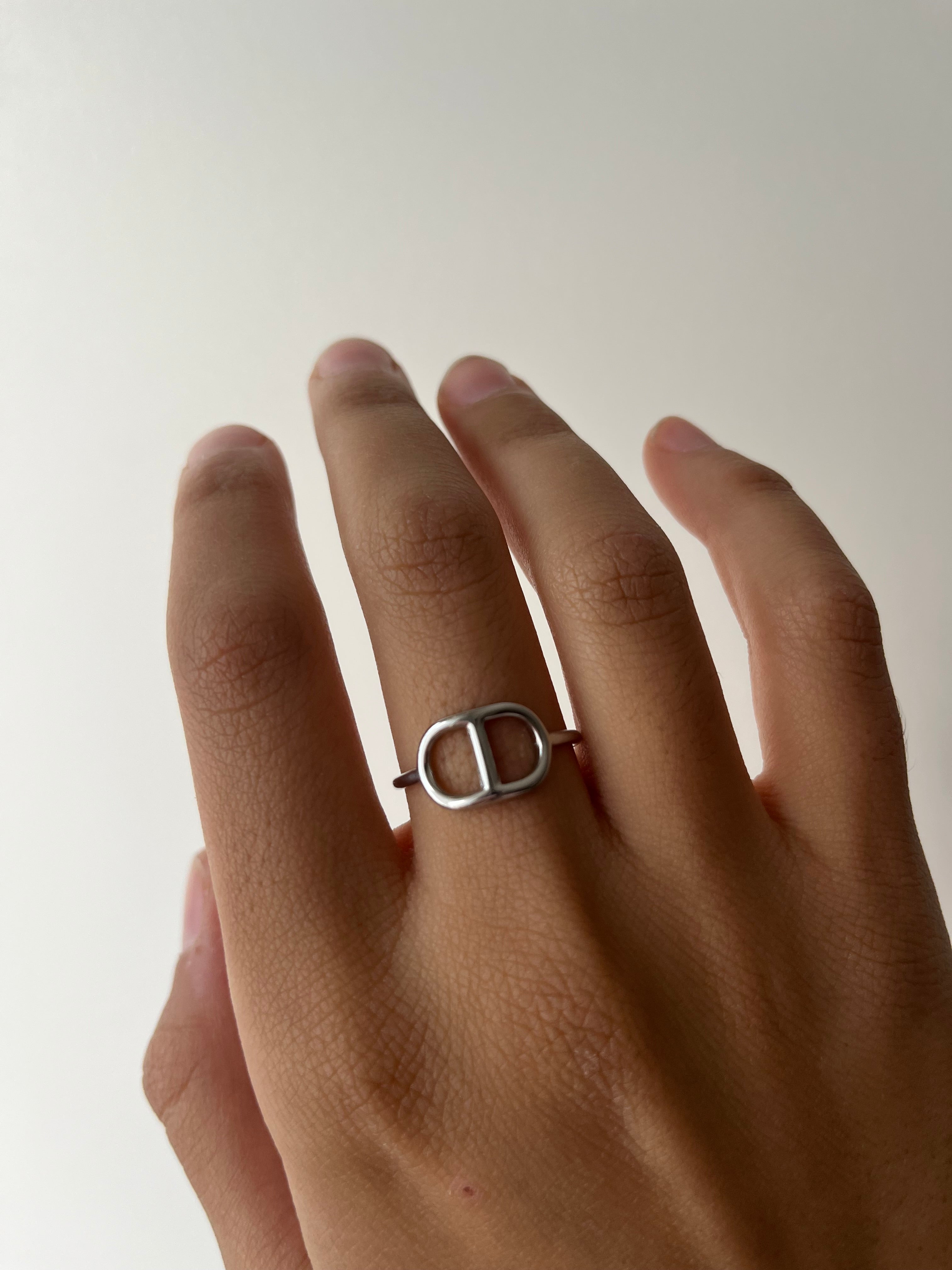 Bague Jun argenté en acier inoxydable 316L Ordiajade, résistant à l’eau et hypoallergénique