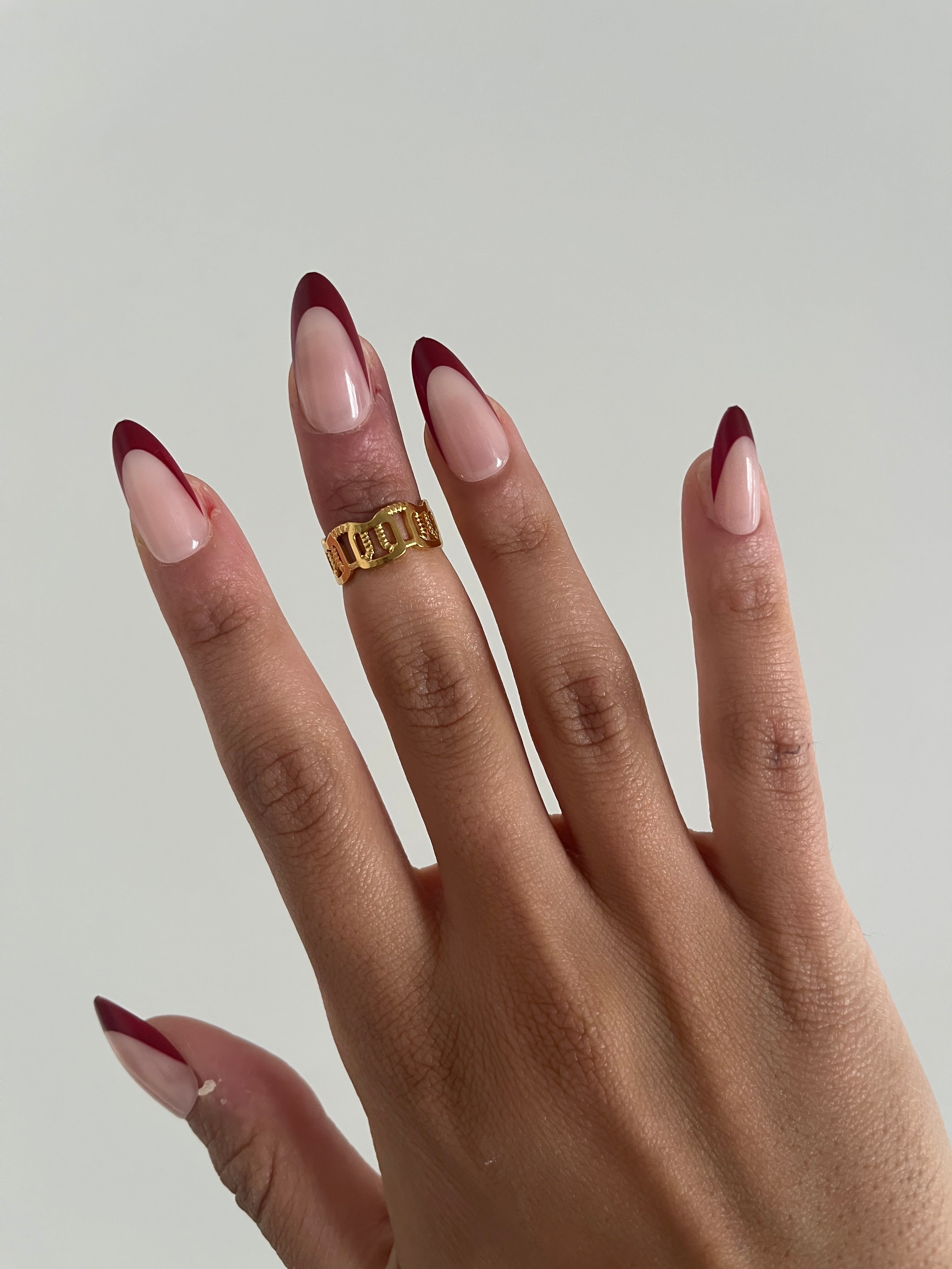 Bague phalange Huna  doré en acier inoxydable 316L Ordiajade, résistant à l’eau et hypoallergénique