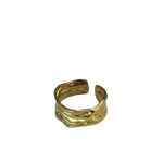 Bague ajustable Regulia dorée en acier inoxydable - Ordiajade