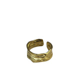 Bague ajustable Regulia dorée en acier inoxydable - Ordiajade