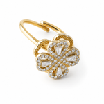 Bague SAYONNARA dorée anti-stress avec plateau rotatif, bijou ajustable en acier inoxydable