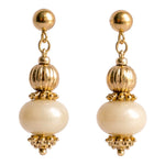 Boucles d'oreilles dorées Kyto inspiration lanternes asiatiques - Ordiajade.