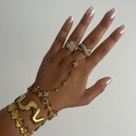 Bracelet IMPÉRATRICE BROWN, bijou ajustable en acier inoxydable
