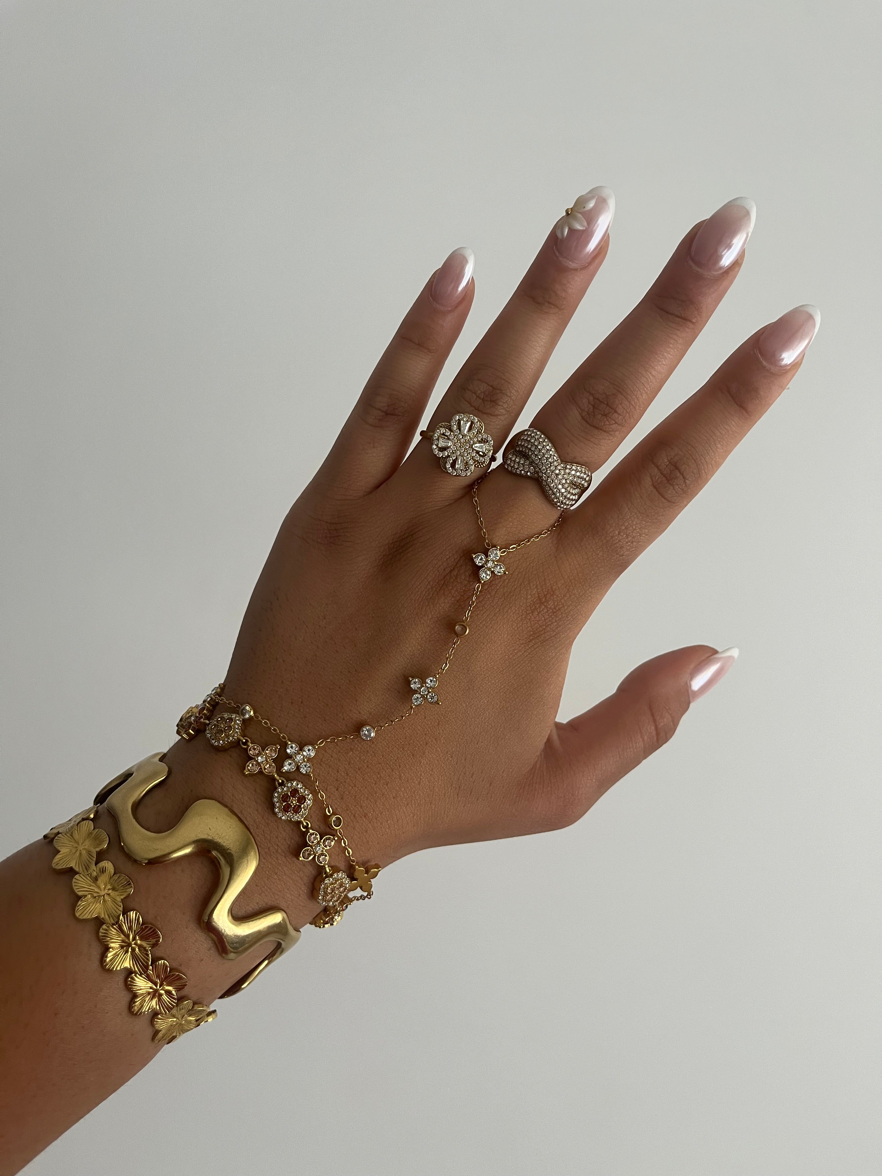 Bracelet IMPÉRATRICE BROWN, bijou ajustable en acier inoxydable