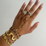 Bracelet IMPÉRATRICE BROWN, bijou ajustable en acier inoxydable