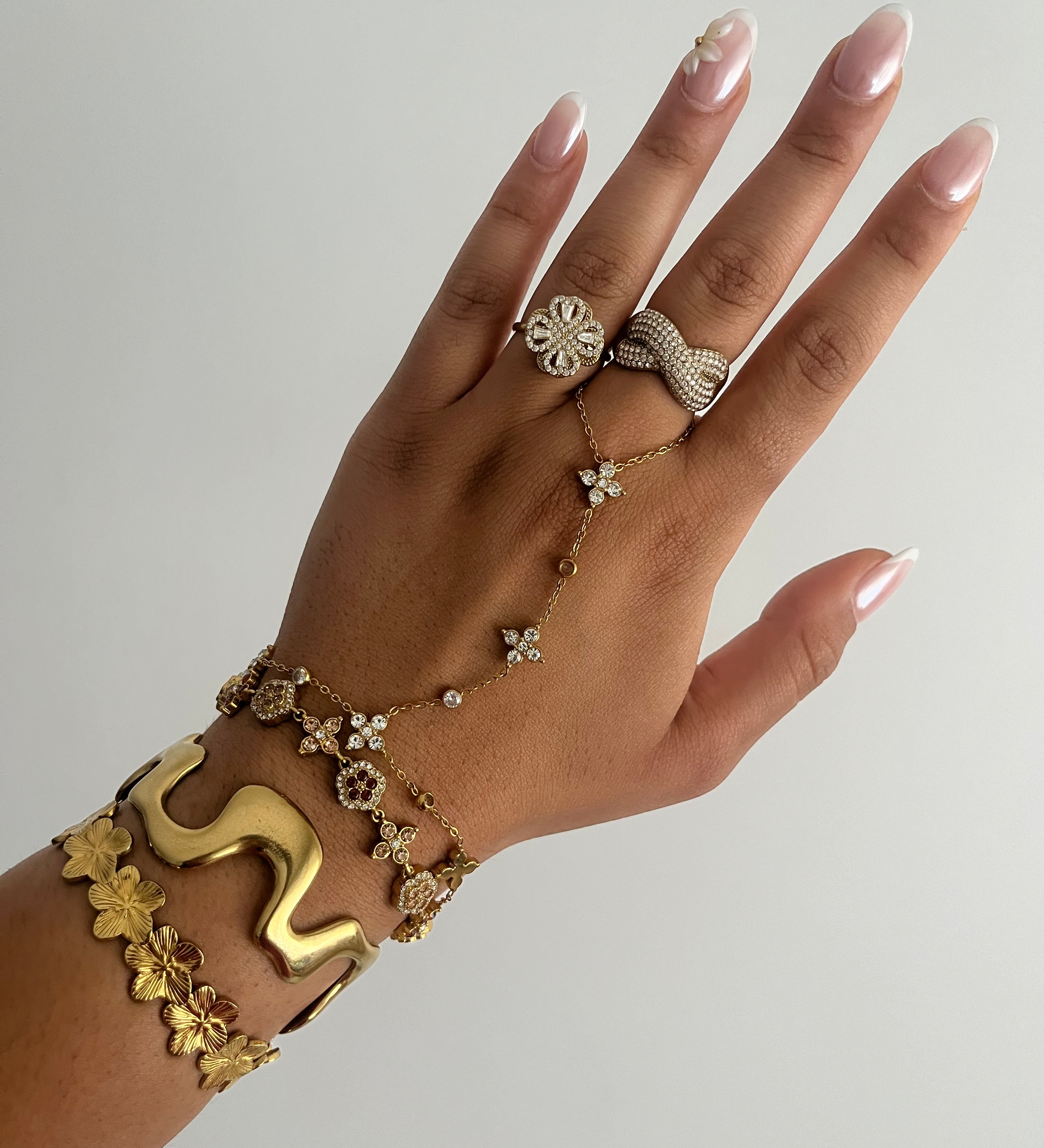 Bracelet IMPÉRATRICE BROWN, bijou ajustable en acier inoxydable