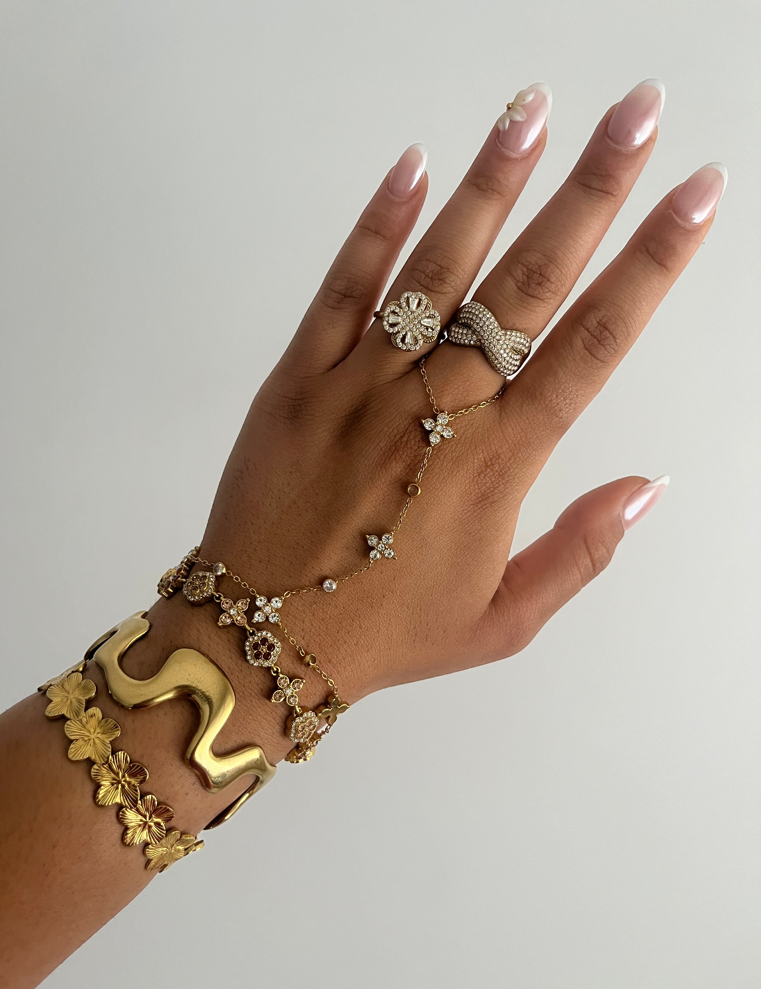 Bracelet IMPÉRATRICE BROWN, bijou ajustable en acier inoxydable