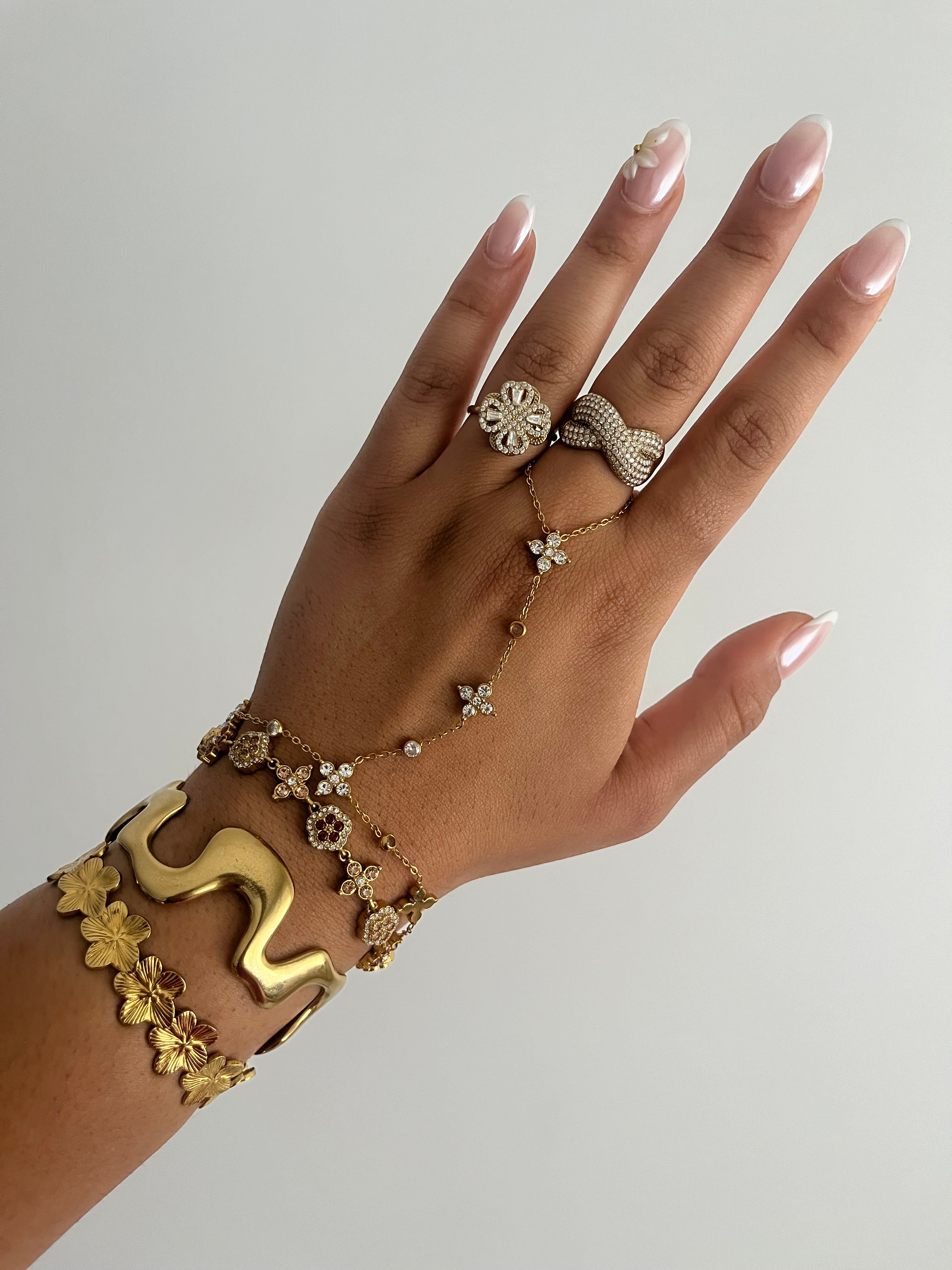 Bracelet IMPÉRATRICE BROWN, bijou ajustable en acier inoxydable