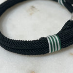 Bracelet homme en tissu ajustable motif marin avec détails rayés - Ordiajade